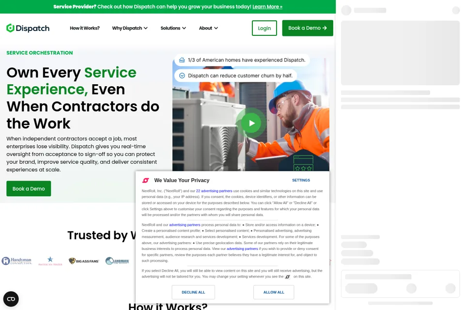Landing page preview