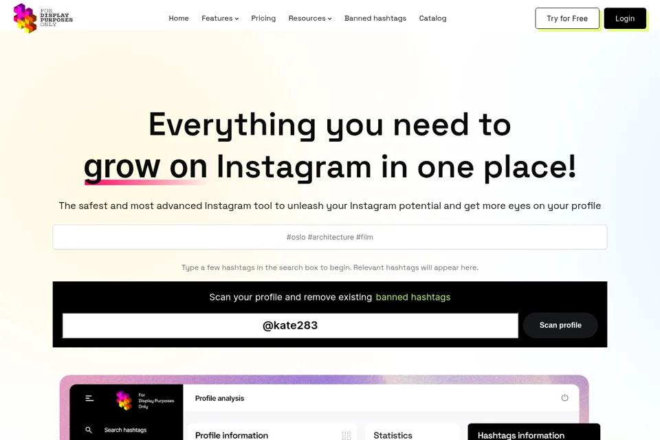 Aperçu de la landing page