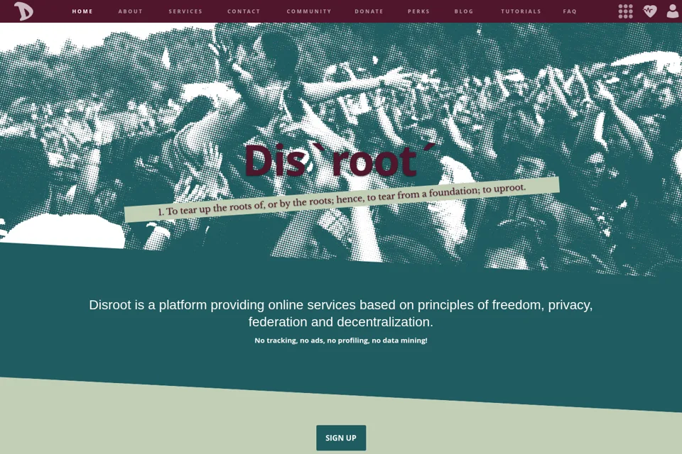 Aperçu de la landing page