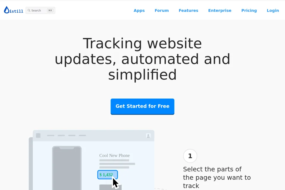 Aperçu de la landing page
