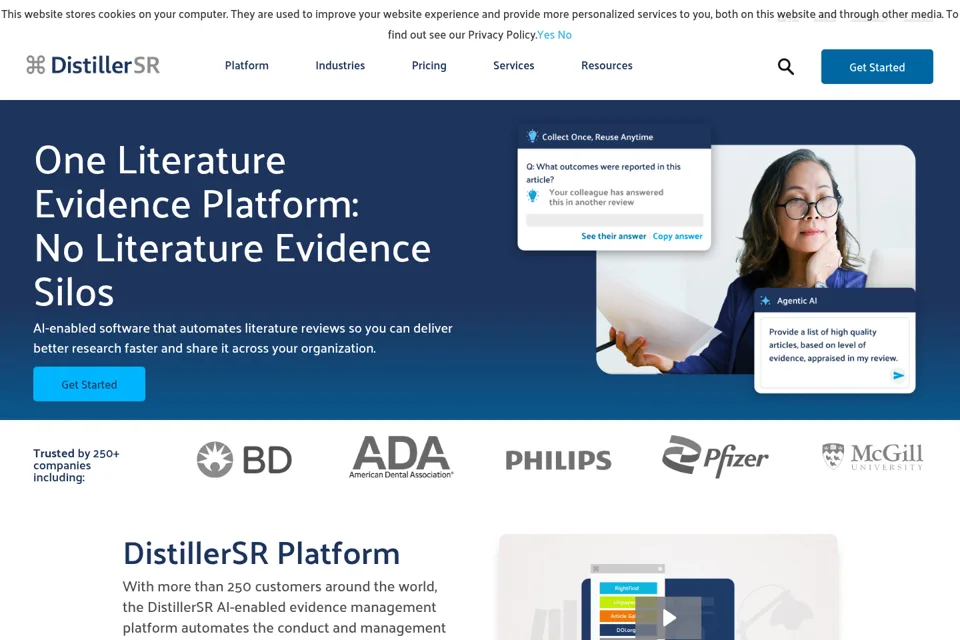 Aperçu de la landing page