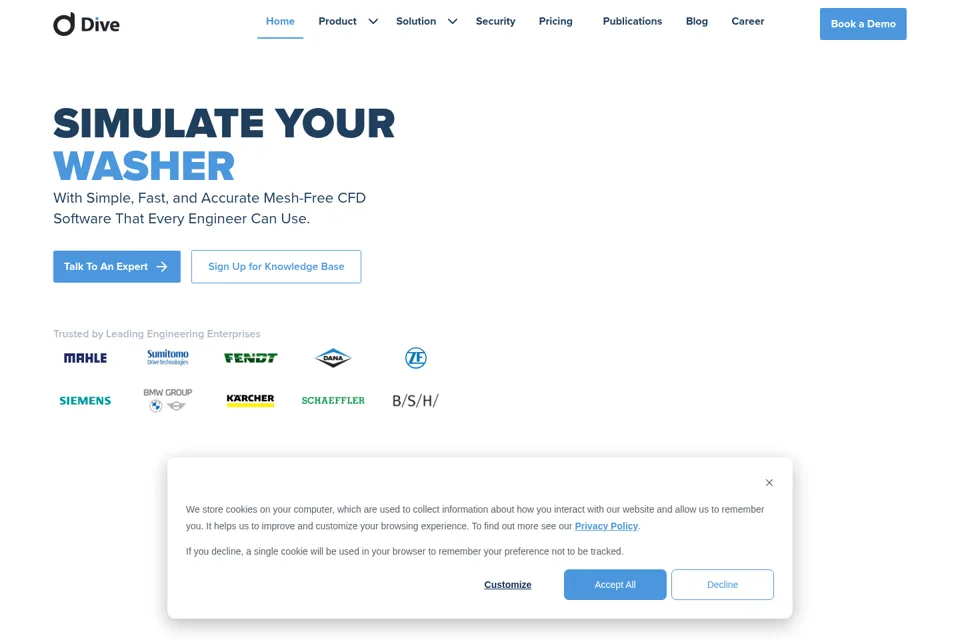 Aperçu de la landing page