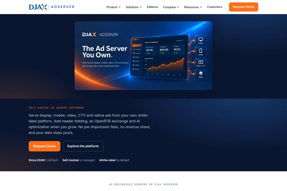 Aperçu de la landing page