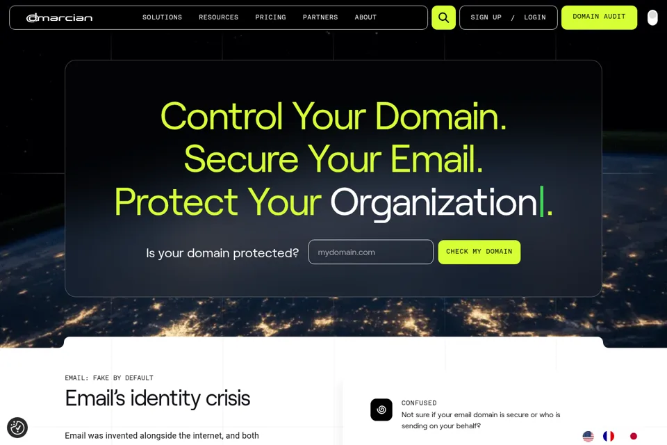 Aperçu de la landing page