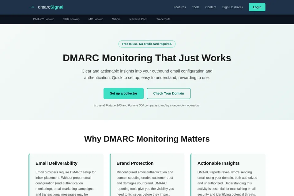 Aperçu de la landing page