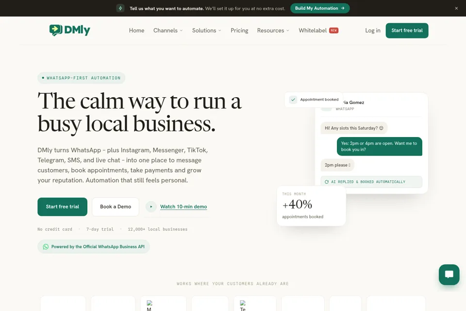 Landing page preview