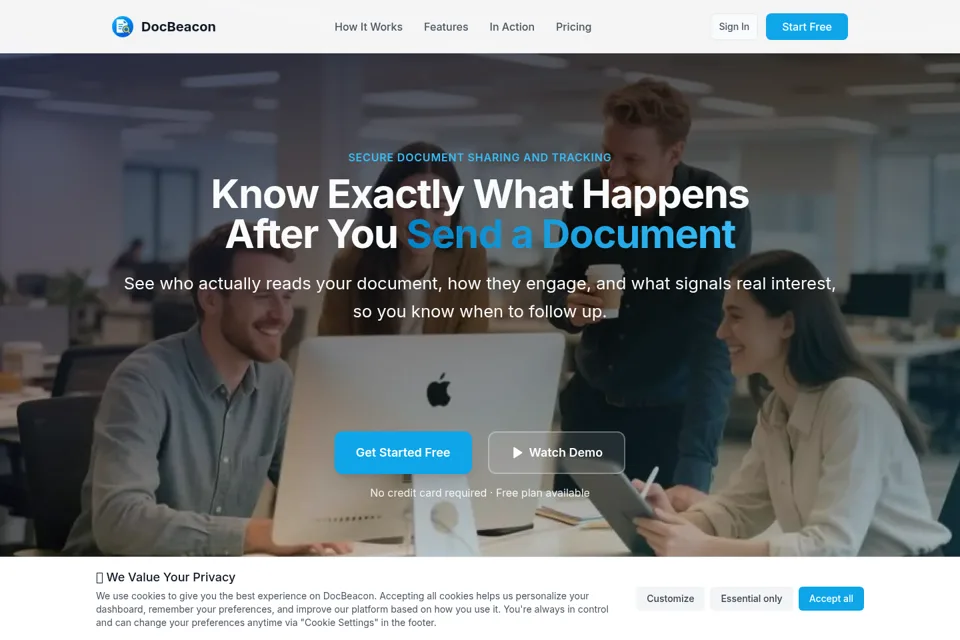 Landing page preview