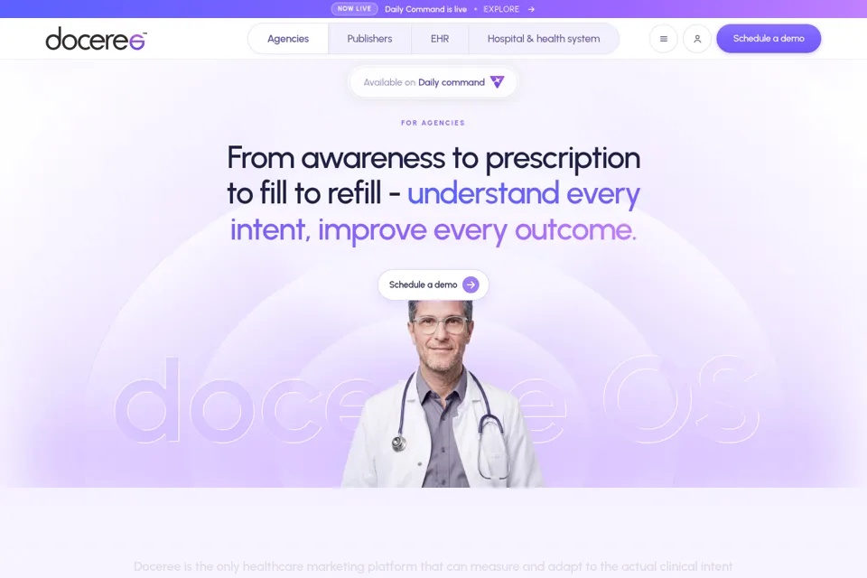 Aperçu de la landing page