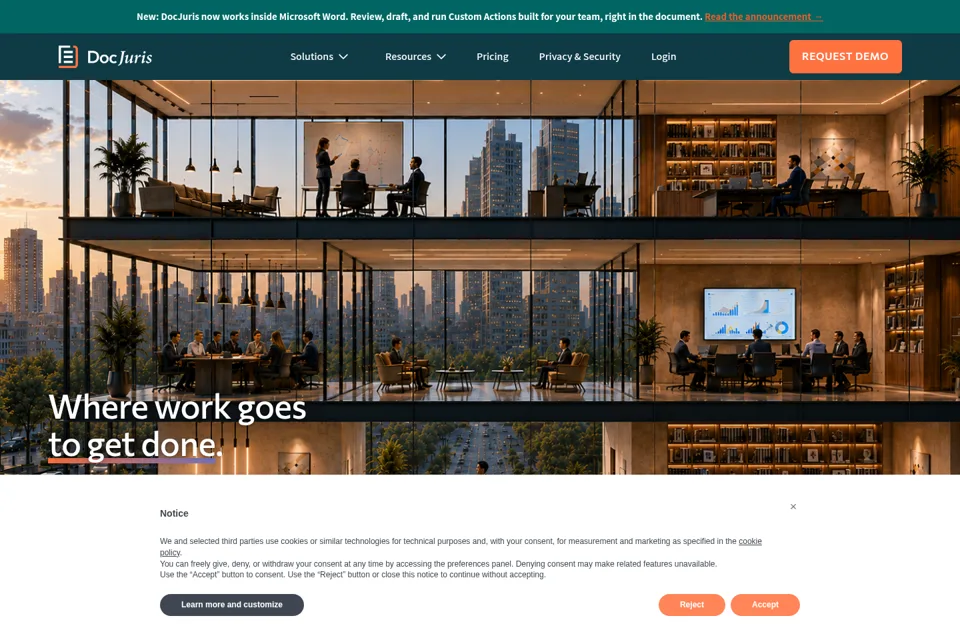 Aperçu de la landing page