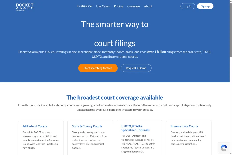 Aperçu de la landing page