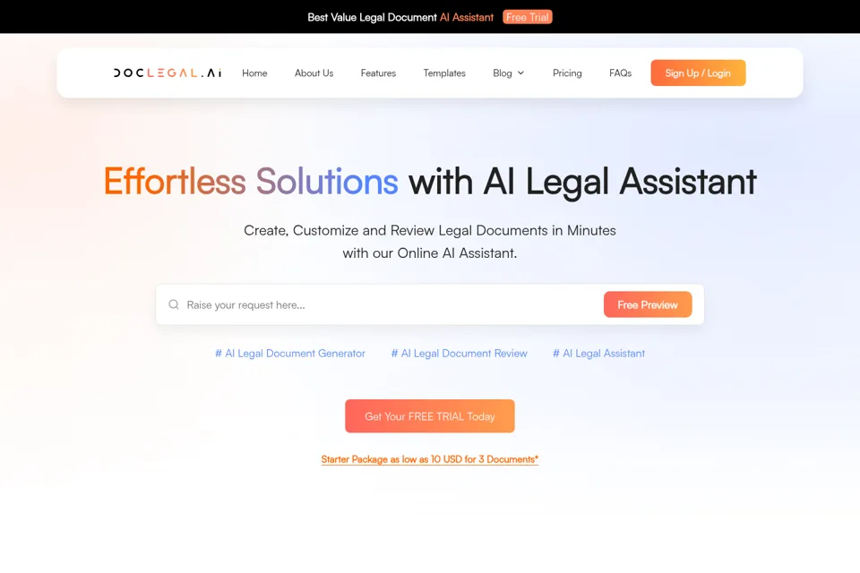 Aperçu de la landing page