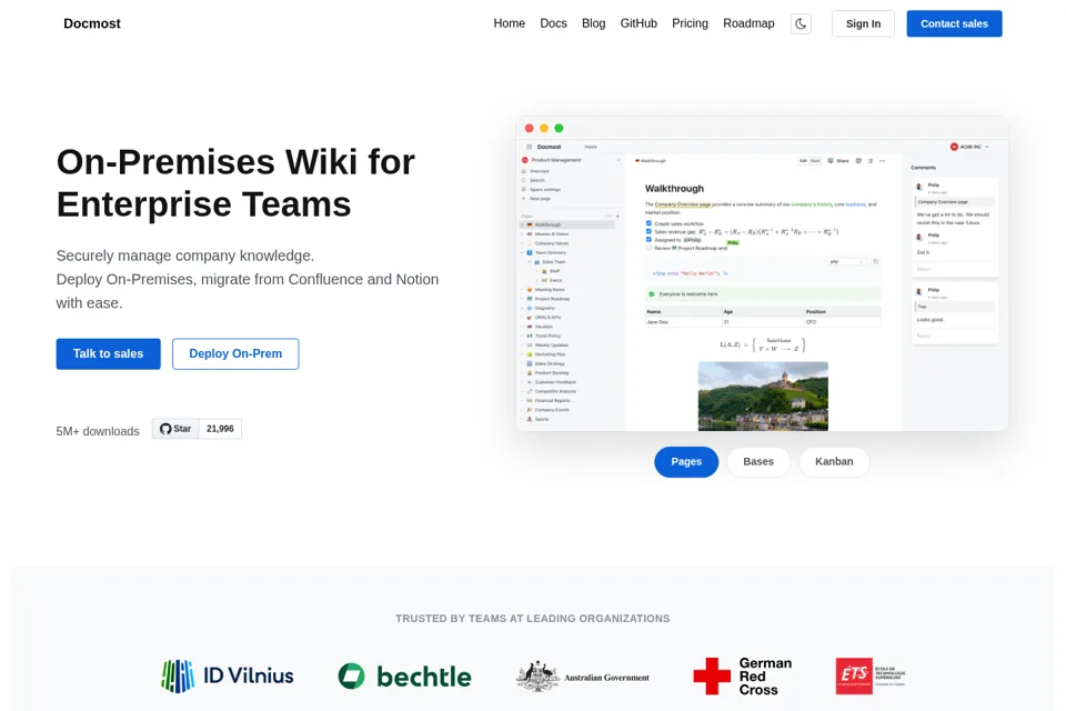 Landing page preview