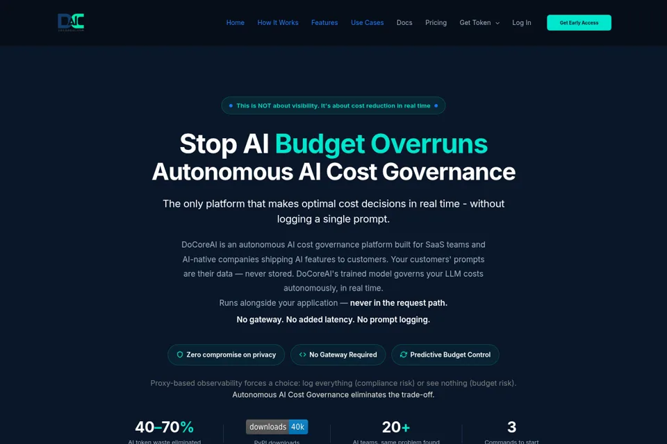 Aperçu de la landing page