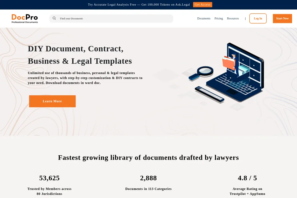 Landing page preview