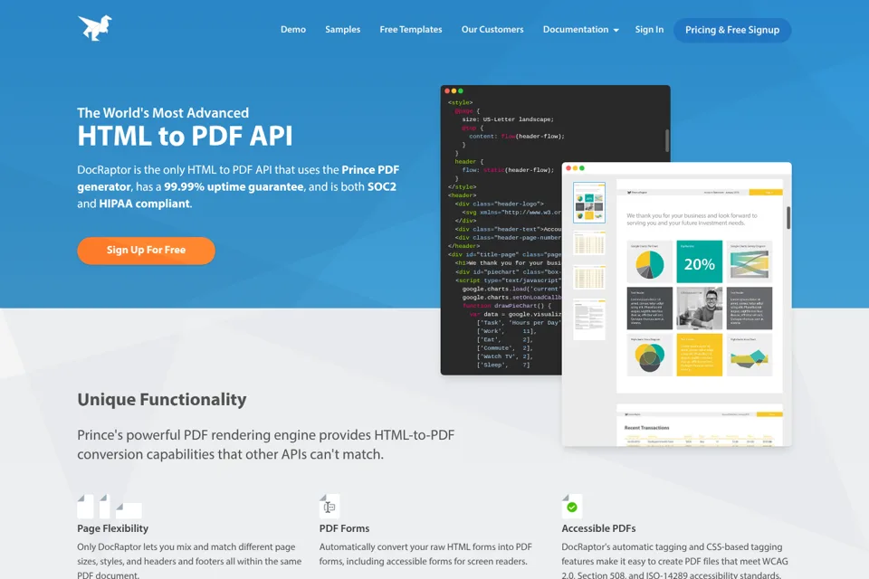 Landing page preview