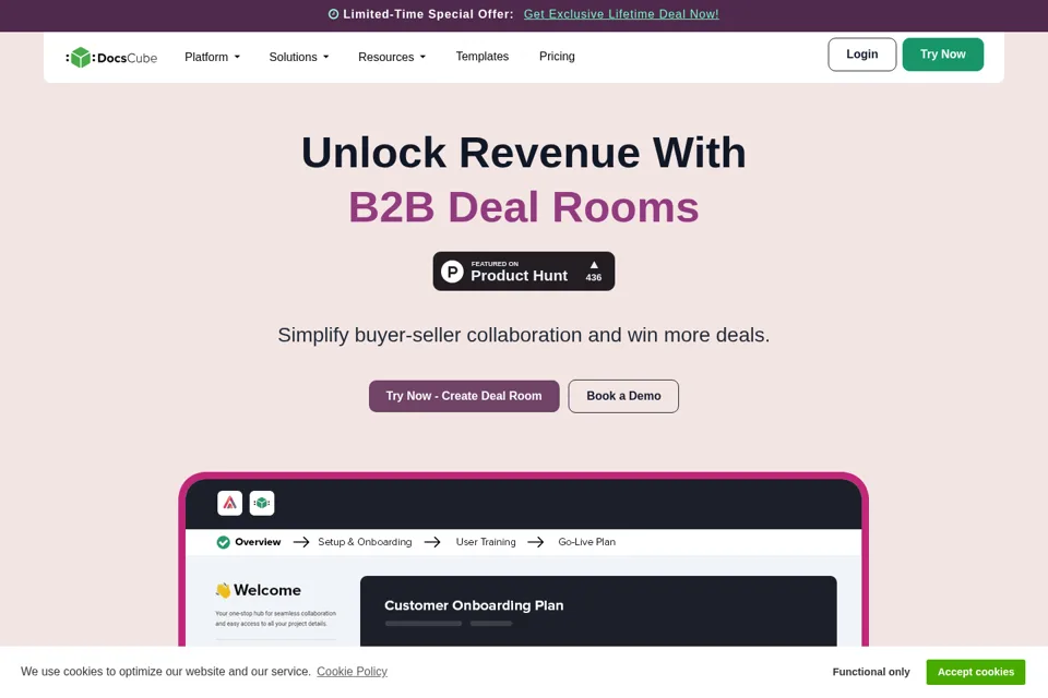 Aperçu de la landing page