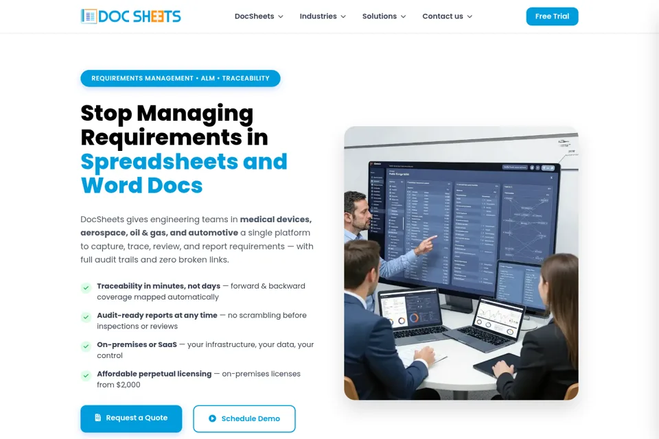Aperçu de la landing page