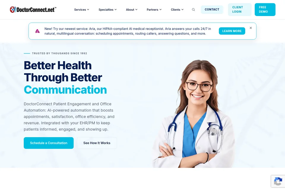 Aperçu de la landing page