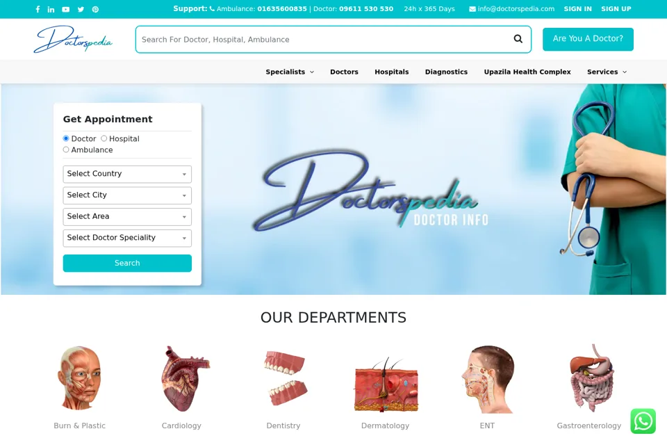 Landing page preview