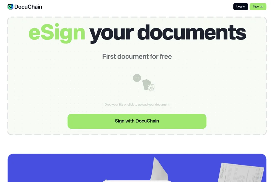 Aperçu de la landing page