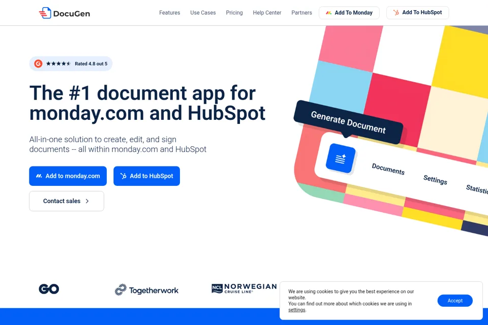 Aperçu de la landing page