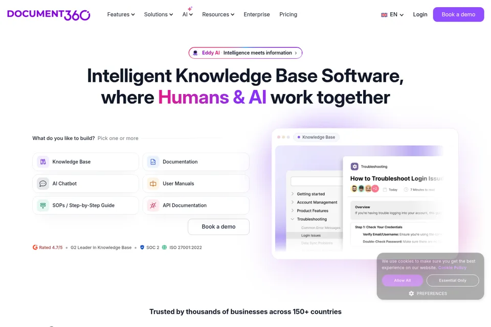 Aperçu de la landing page