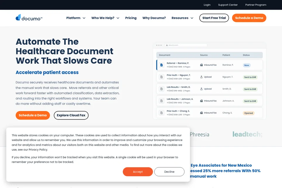 Landing page preview