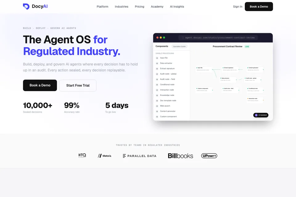 Aperçu de la landing page