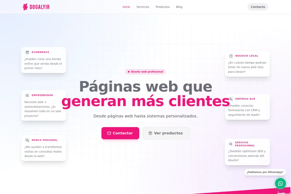 Landing page preview
