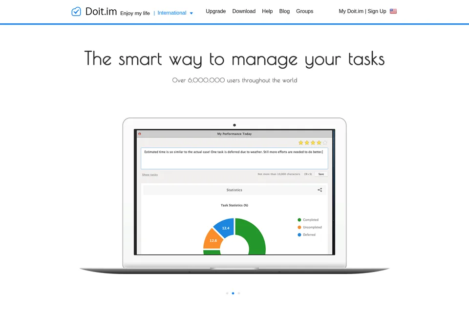 Aperçu de la landing page