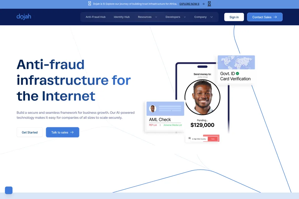 Aperçu de la landing page
