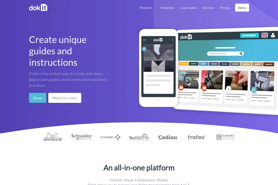 Aperçu de la landing page