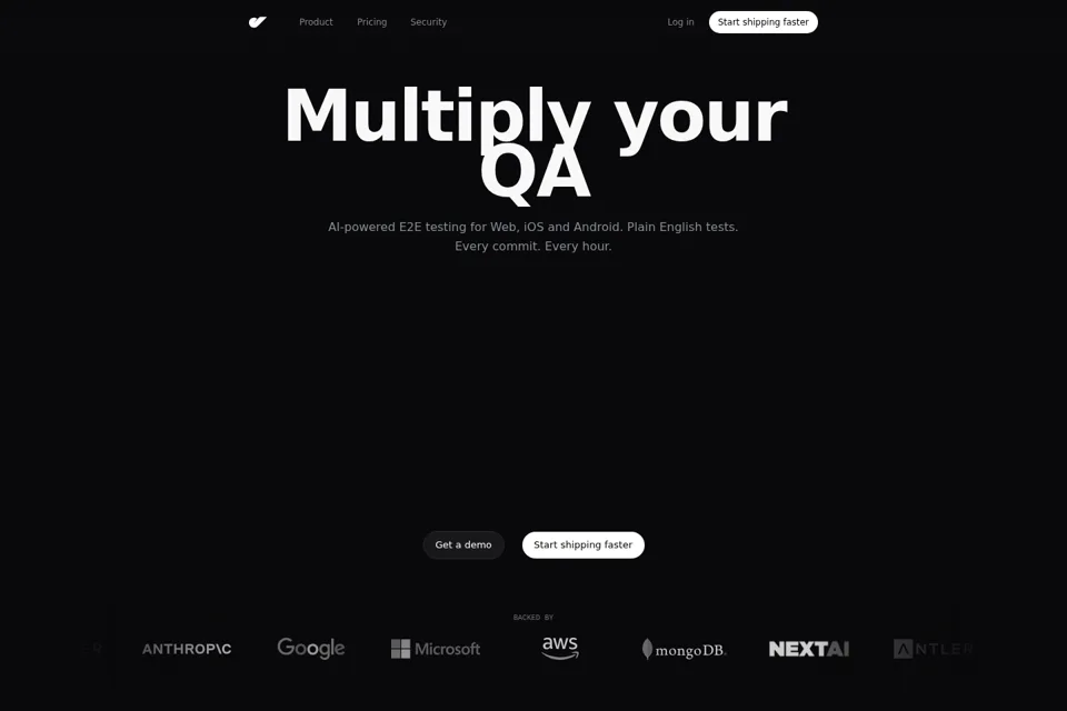 Aperçu de la landing page
