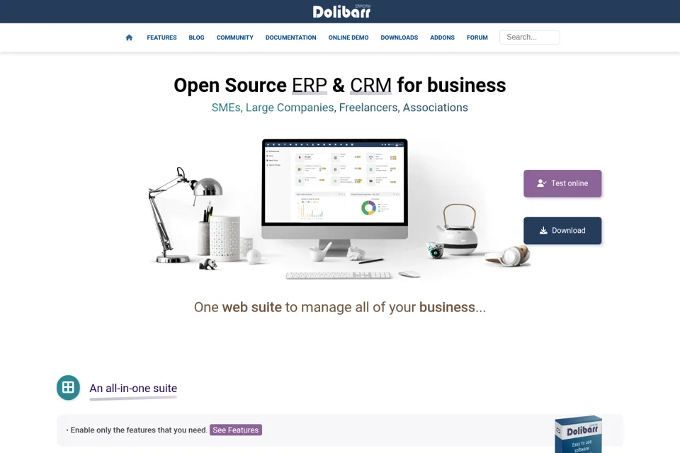 Aperçu de la landing page