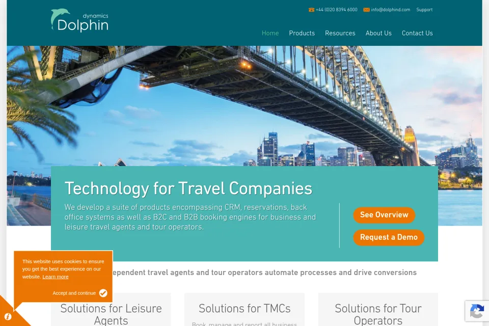Aperçu de la landing page
