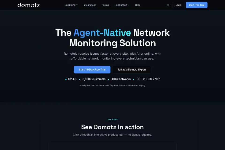 Aperçu de la landing page