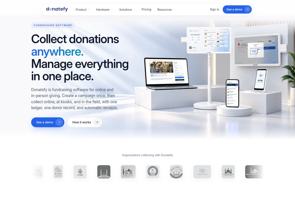 Aperçu de la landing page