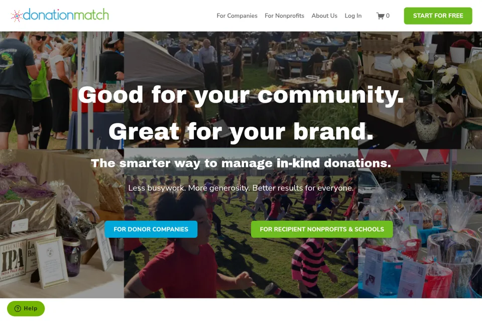 Aperçu de la landing page