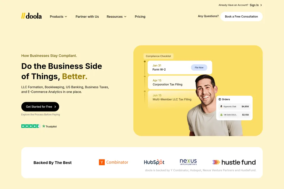 Aperçu de la landing page