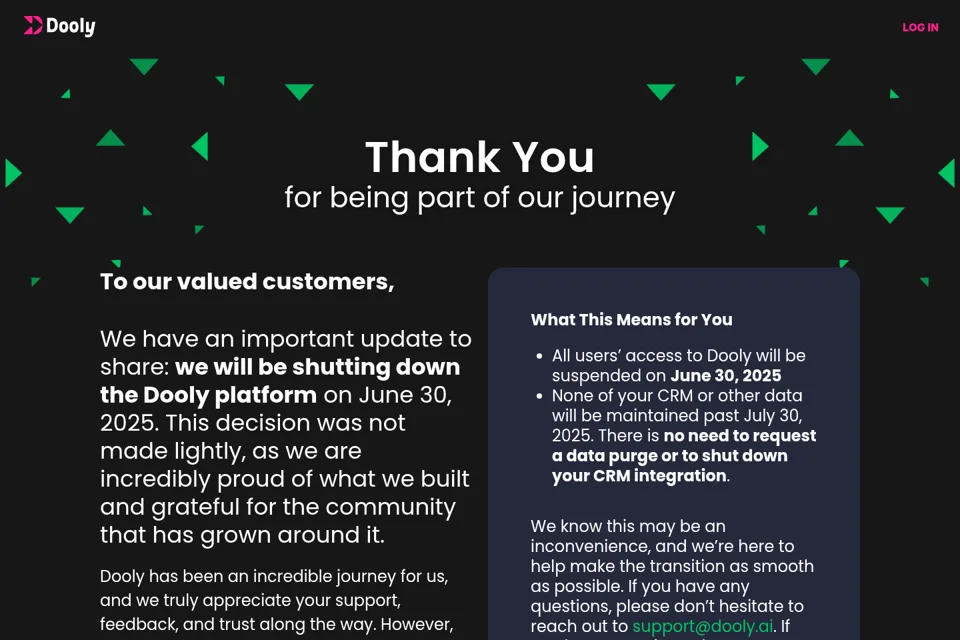 Aperçu de la landing page