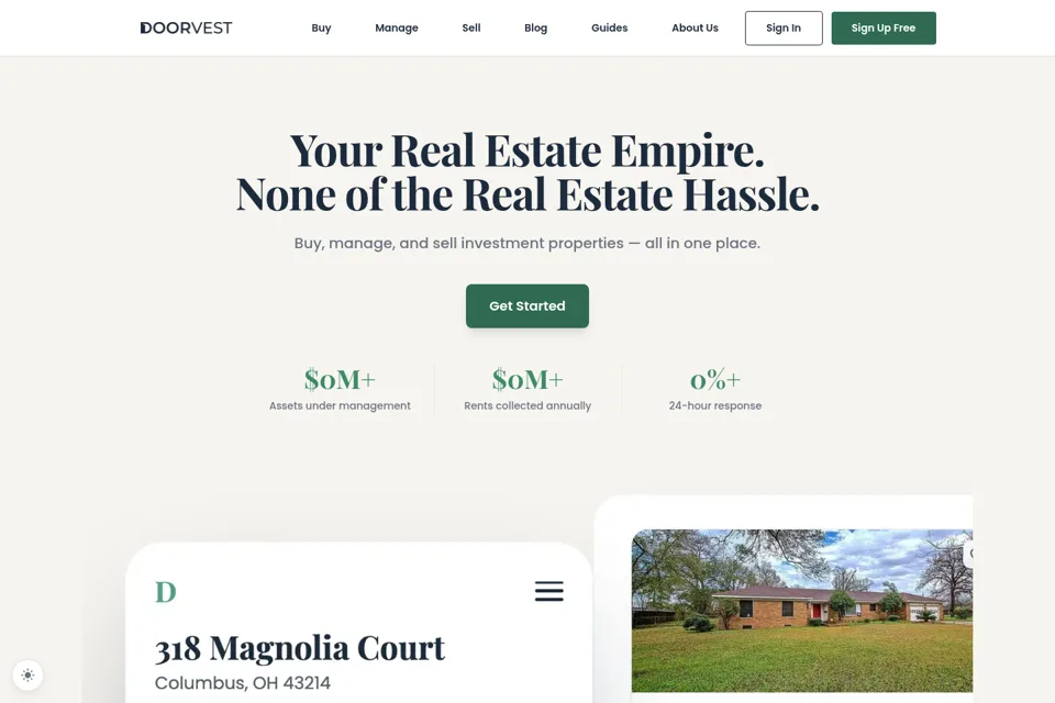 Landing page preview