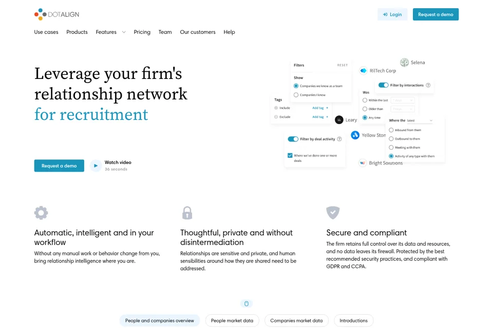 Aperçu de la landing page