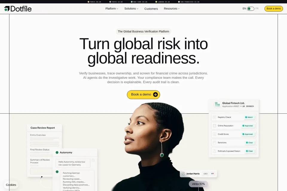 Aperçu de la landing page