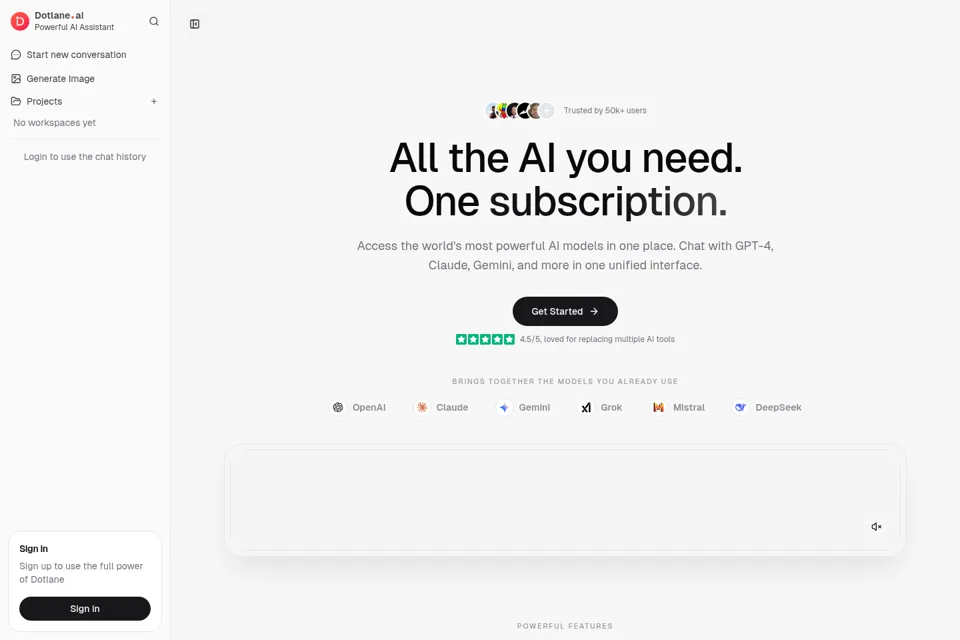 Aperçu de la landing page