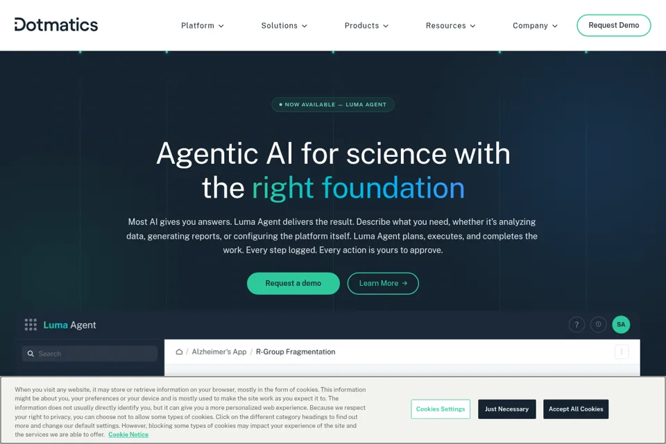 Aperçu de la landing page