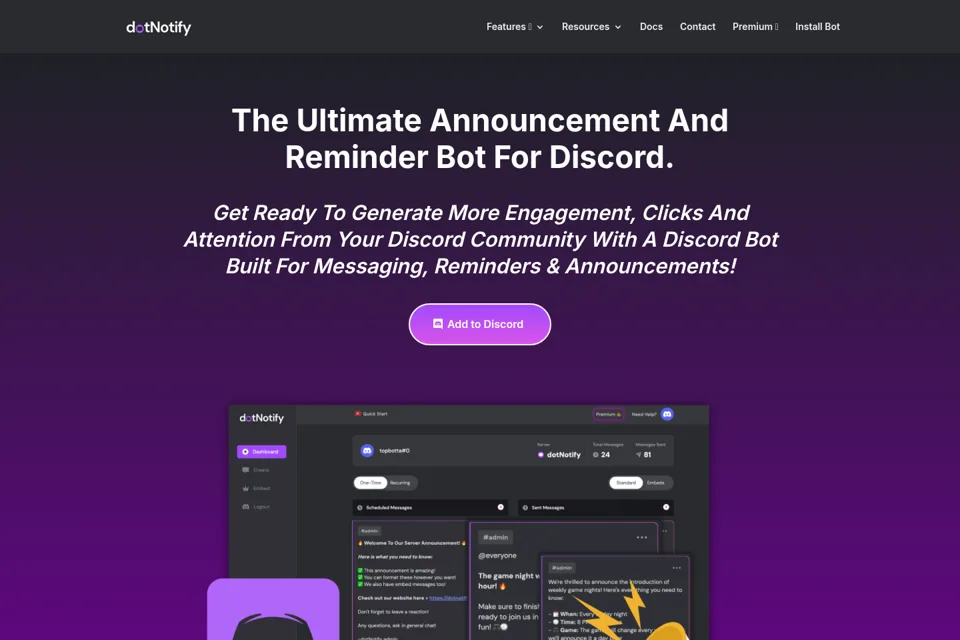 Landing page preview