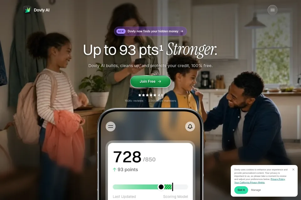 Aperçu de la landing page