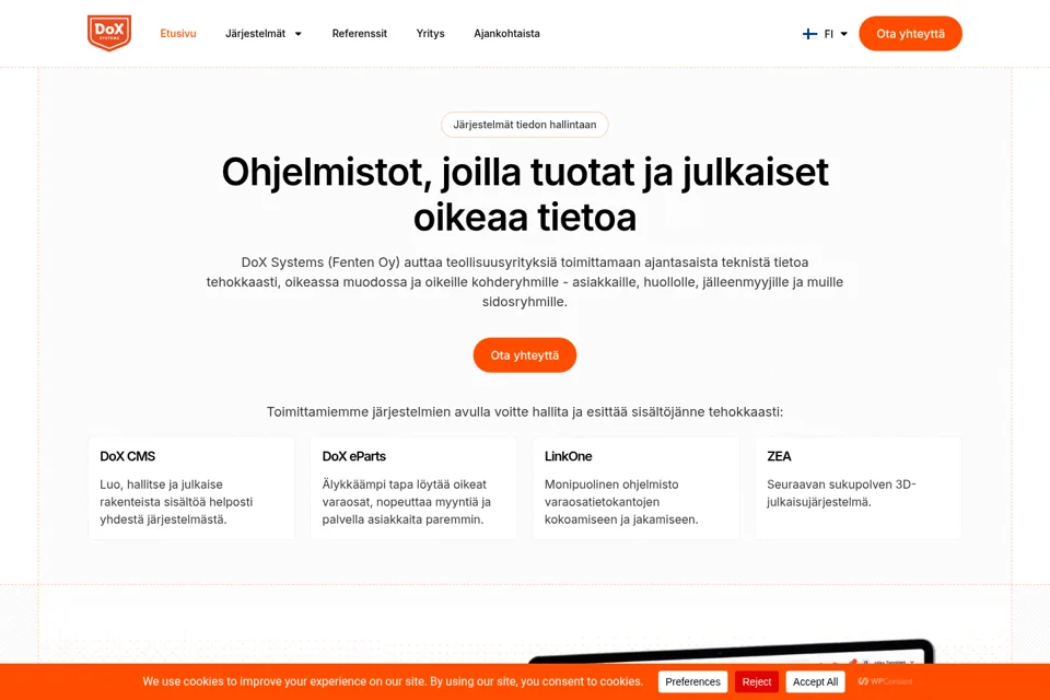 Aperçu de la landing page