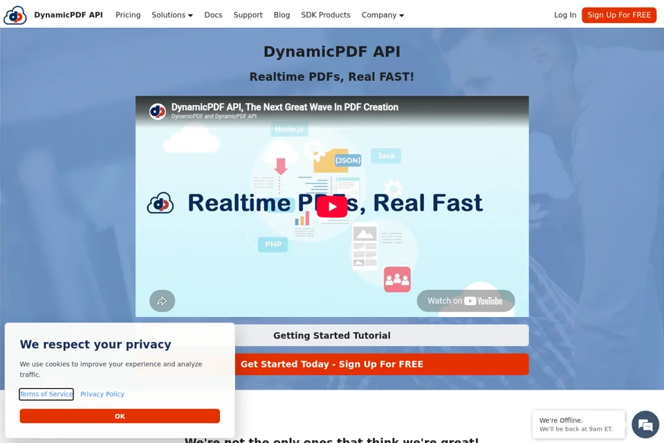 Landing page preview