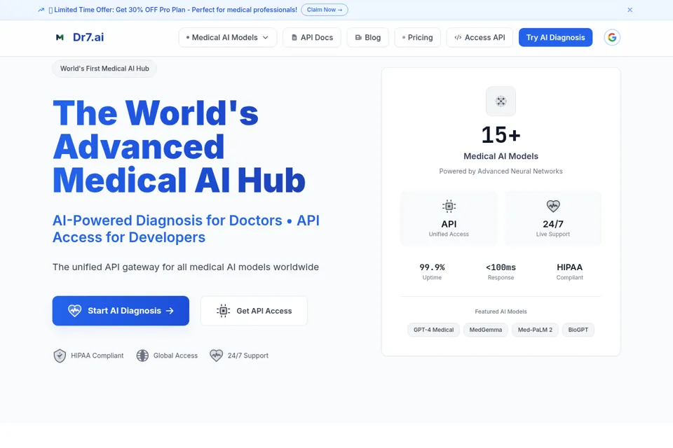 Aperçu de la landing page